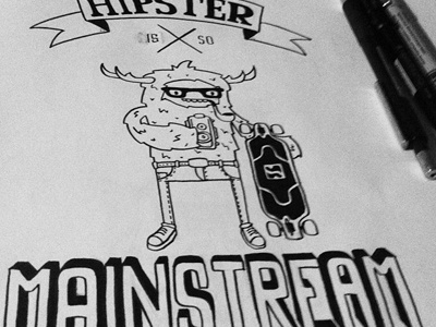 Hipster hipster mainstream monster posca samnuts
