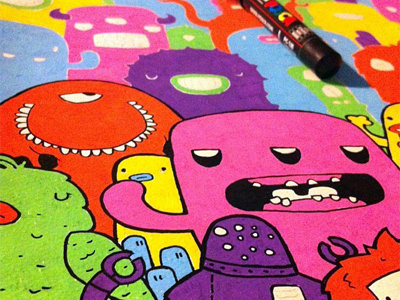 Sweet Monsters Wip candy doodles monsters posca samnuts sweet