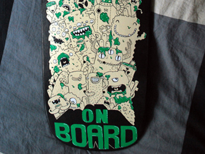 Skate peralta custom #4 custom doodles monsters peralta powell samnuts skate skateboard