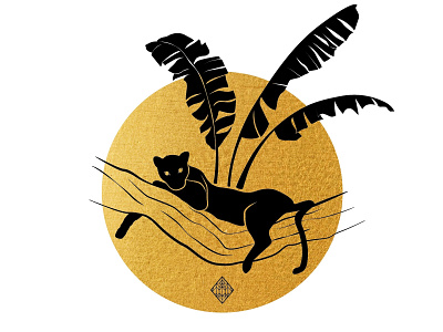 Logo // Jessy Boutaud gold gold leaf graphic graphic design graphicdesign graphiste identidade visual identity identity branding identity design identity designer illustration logo logo design logodesign logotype panther panthers