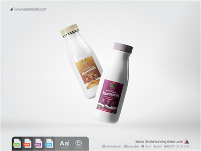 Desain Kemasan Botol Minuman | Bottle Packaging Design bottle design branding corel draw design milk packaging packaging design vector