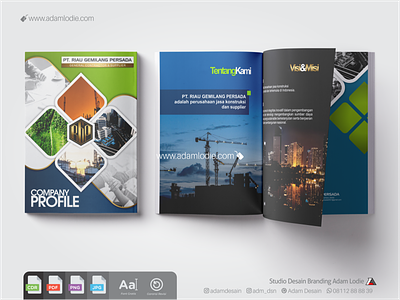 PT. Riau Gemilang Persada Company Profile brochure design company branding company profile design flyer design leaflet magazine design stationery design