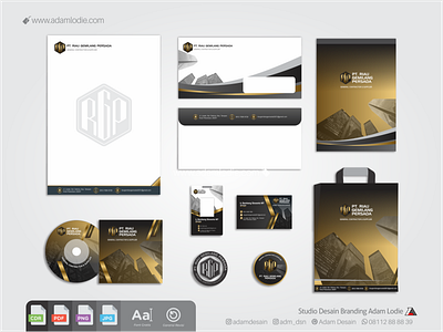 Stationery Design PT. Riau Gemilang Persada logo stationery