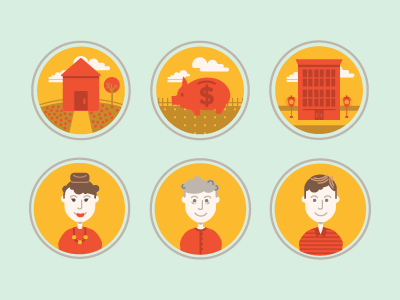 Insurance Icons assets business characters house icon illustration infographic insuranced money people vector