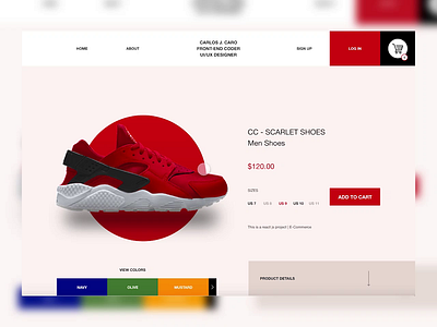 Shoes E-Commerce React Js Project developer ecommerce front end design graphics graphicsdesign landing page product page shoes uidesign uiuxdesign ux webdesign