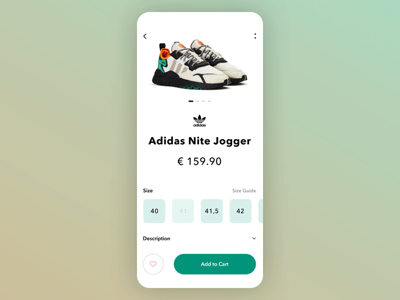 Product Card Interaction adidas adidas nite jogger animation clean design concept design figma interaction interface mobile motion product card product page shoes ui user experience user interface ux ux ui web
