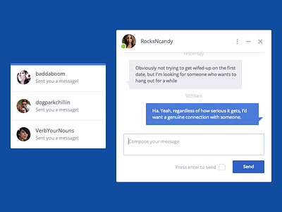 OkCupid Messages Redesign