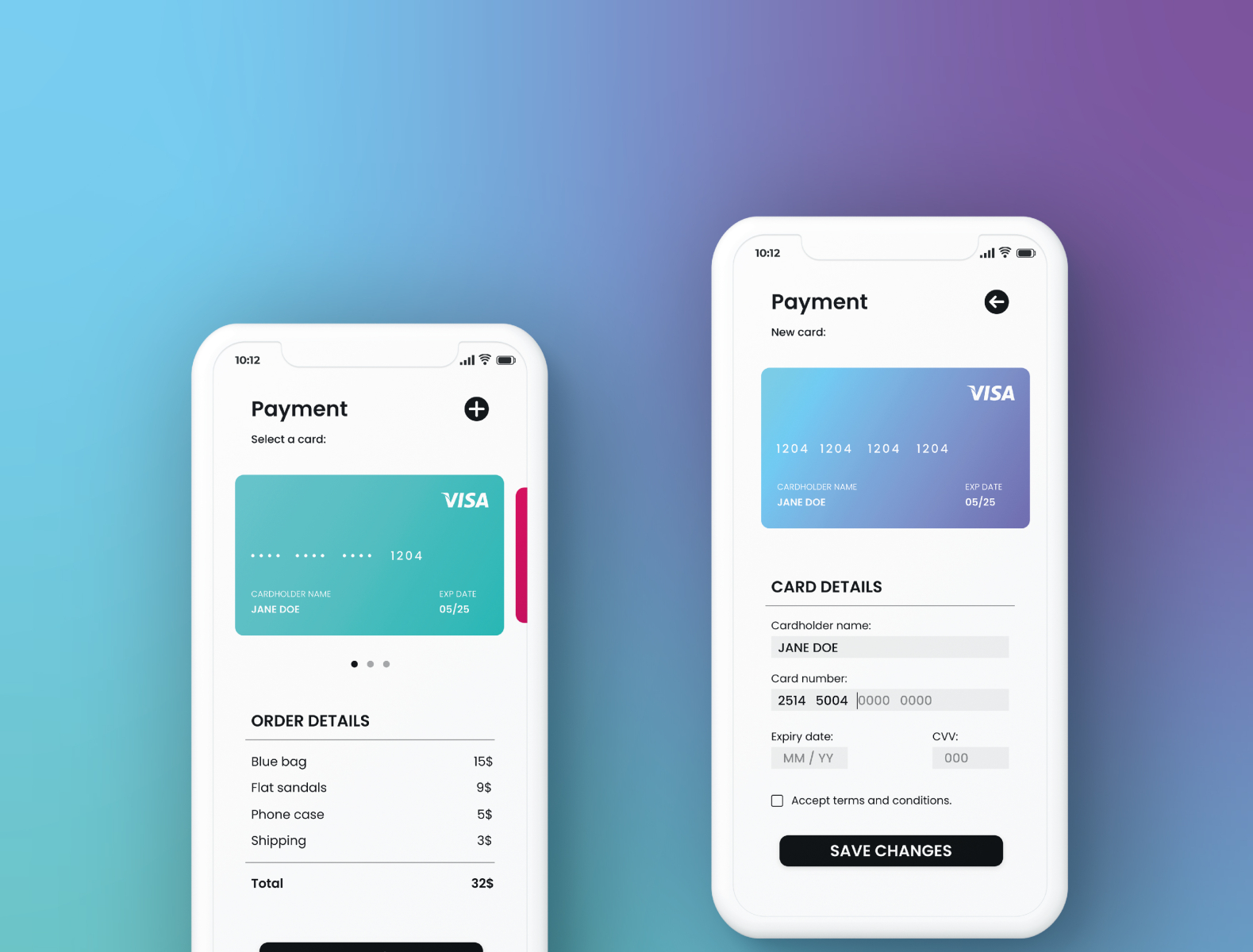 Credit Card Checkout by Vanessa Toledo on Dribbble