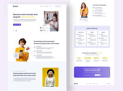 Treet figma illustrator landing photoshop redesign ui ui design ux web web design