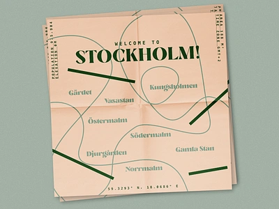 Stockholm Leaflet art design flat illustration illustrator logo minimal poster typography vector