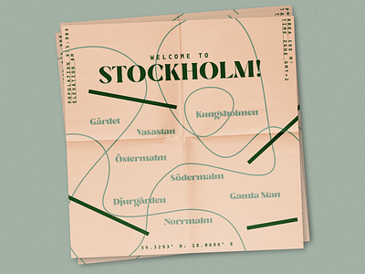 Stockholm Leaflet art design flat illustration illustrator logo minimal poster typography vector