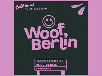 Woof Berlin Rebrand art branding design flat illustration illustrator logo minimal poster vector