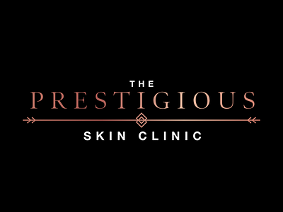 The Prestigious Skin Clinic brand identity branding design feminine illustrator logo logodesign luxury luxury logo northern ireland print design rose gold skincare social media spa vector