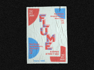 Flume Poster blur design event flyer flat flume illustrator minimal poster print design typography vector