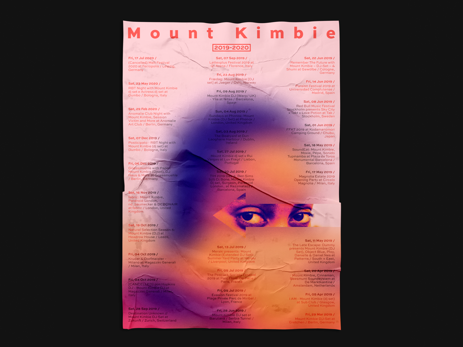 Mount Kimbie Tour Poster by Alexandra Soromenho on Dribbble