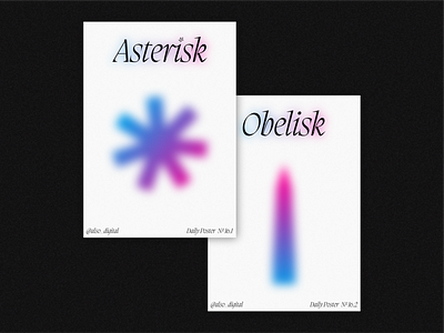 Asterix & Obelix / Asterisk and Obelisk blur design flat illustrator minimal pangrampangram poster print design typography vector