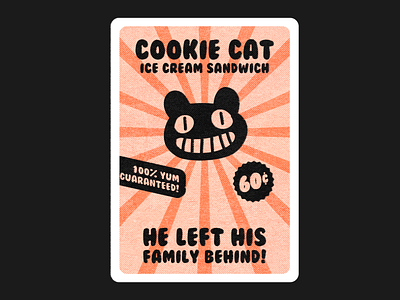 Cookie Cat! art design flat illustration illustrator minimal poster print design typography vector