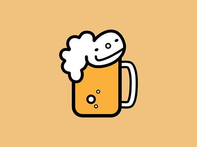 Beer design flat illustration logo