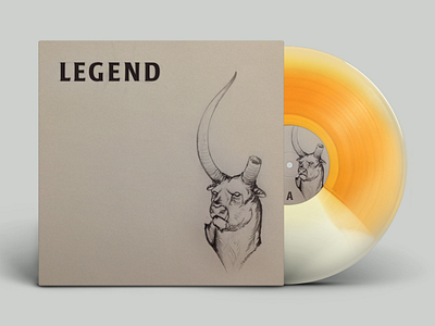 Legend Record design drawing illustration mockup