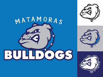 Matamoras Logo animal athletics basketball brand branding bulldog cartoon design dog football illustration logo design school sports