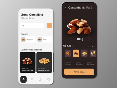 Cerealista design mobile ui user interface design