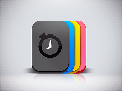 Timeless v1.1 3d blue chronometer clock countdown icon ios pink time timer yellow