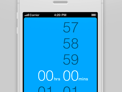Timeless v1.1 Sneak Peek app blue design device gray ios showcase timer typography