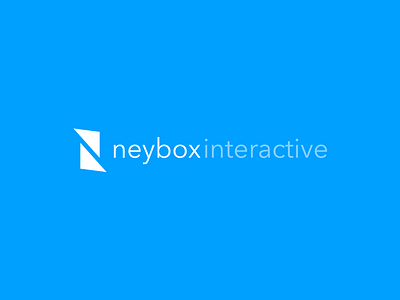 Neybox Interactive new logo apps avenir blue brand identity ios logo minimal startup triangles