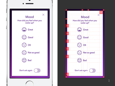 Pillow Card Dialog Guides app dialog guides ios iphone mobile mood multiple selection sleep ui ux