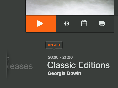 Radio player audio classic jazz music responsive ui