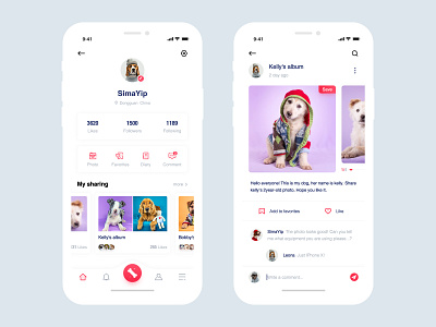 Happy Kennel Mobile Application app applicaiton apps dog dog house dogs ios 12 mobile app design pet pet app pet care pet design red ui ux ui desgin ui ux design
