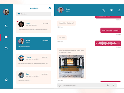 Daily ui 013 : Direct message app