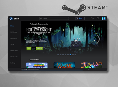 Steam Redesign design featured game redesign sketch sketchapp steam store videogame wallet