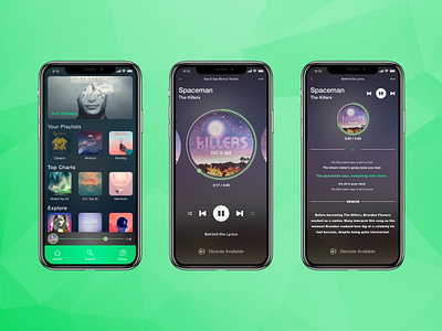 Spotify Redesign dark design mobile mobile app mobile ui music music app musicplayer playlist redesign sketch sketchapp spotify ui userinterface
