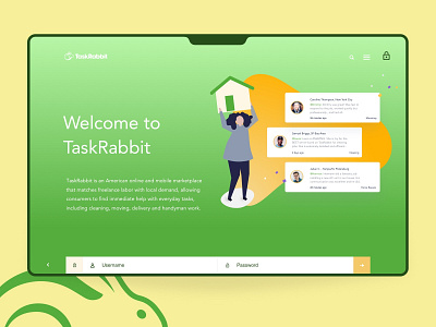 TaskRabbit app app concept freebie green interface ipad ipad app kit landing page minimal dashboard sketch task ui ui design web design