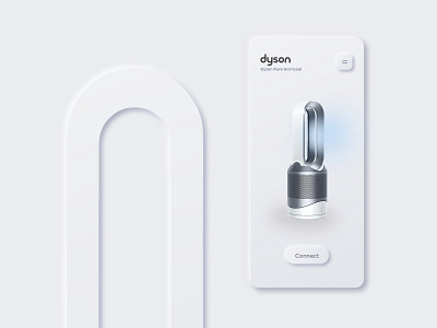 Design concept for dyson purifier Remote Control App