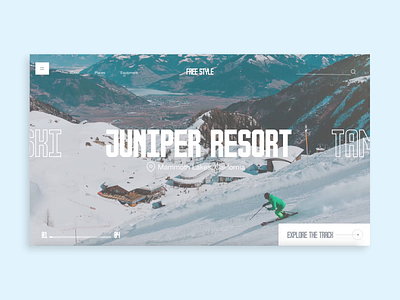 Ski resort Landing Page adobe xd adobexd landing page resort ski slider snow ui design uidesign web design