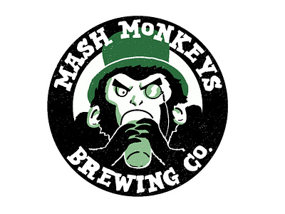 Mash Monkeys Brewing branding brewery brewery branding brewery logo craft beer design graphic design illustration illustrator logo design logo designer monkey