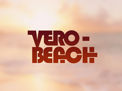 Vero Beach beach florida logo logo design sunset type type design typography vero beach