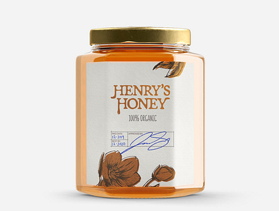 Henry's Honey branding graphic design honey illustration illustrator logo logo design packaging
