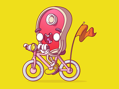 Don't play with your food branding brazil character color cool dribbble flat fun thunder rockets uiux vector