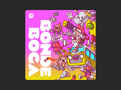 Bonde Boca podcast cover brazil character color cool design fun illustration sao paulo thunder rockets vector