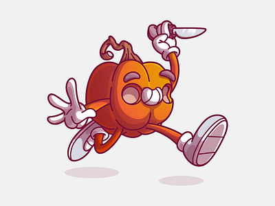 Vectober day 013 - Pumpkin 🎃 brazil character color cool flat fun illustration sao paulo thunder rockets vectober2020 vector