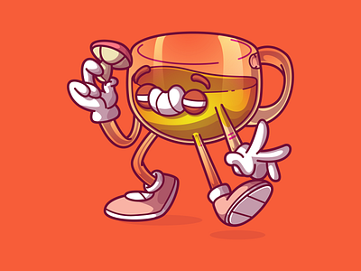 Vectober day 019 -  Tea 🍄