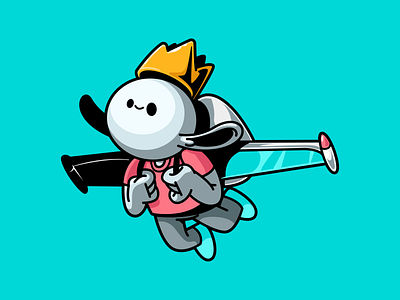 Flying King 👑 brazil character color design fun illustration logo sao paulo thunder rockets ui