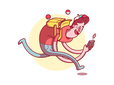 Go! Catch all them! flat go illustration matheus christovam matheusland pokemon go pokémon