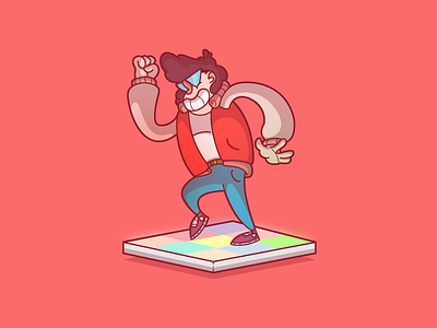 80's Dance Floor brazil campinas design flat hipster icon illustration interface mobile thunder rocketes ui ux