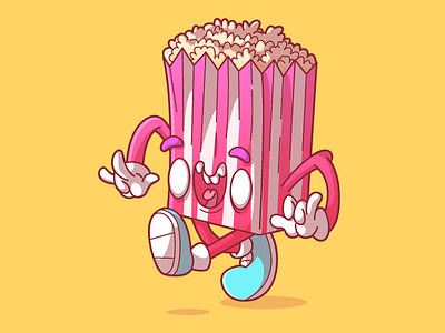 Popcorn campinas character criatividade food fun illustration meetup run sao paulo thunder rockets