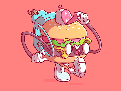 Thunder Burger brazil campinas charactern dribbble fun illustration sao paulo thunder rockets