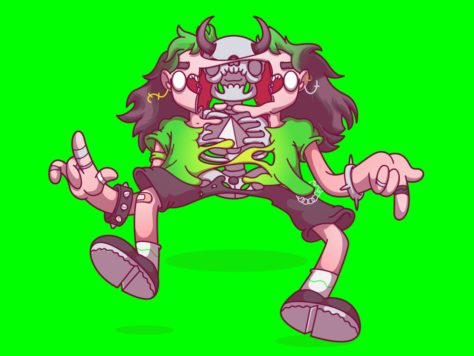 The Bad Guy billie eilish flat color design character fun brazil sao paulo campinas thunder rockets illustration